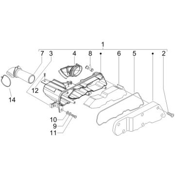 Boîte à air  2 Vespa Lx 2 temps