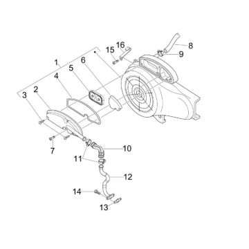 Boîte à air  Vespa Lx 45km 4 temps 4 soupapes