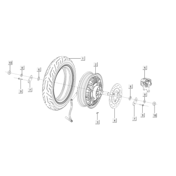 Roue arrière - moteur Niu M+ sport