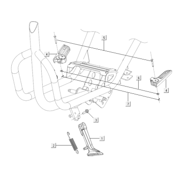 Marchepied- béquille latérale Niu M+ sport