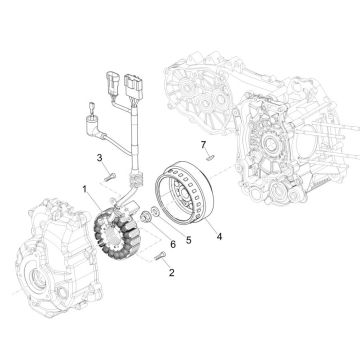 Allumage - Stator - Volant Piaggio MP3 300 ie LT Business - Sport (avec et sans ABS) 2016-2018