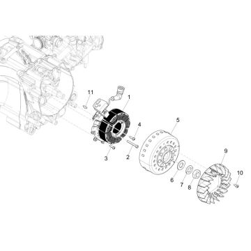 Allumage - Stator - Volant Piaggio Medley 125 ie ABS Euro 5 2021-2022