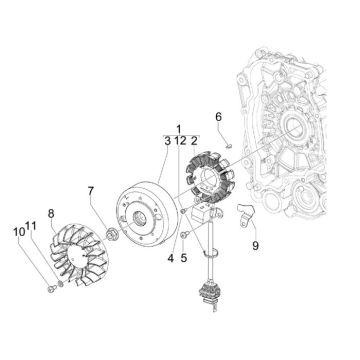 Allumage - Stator - Volant Piaggio Zip 2000 50 2T AC
