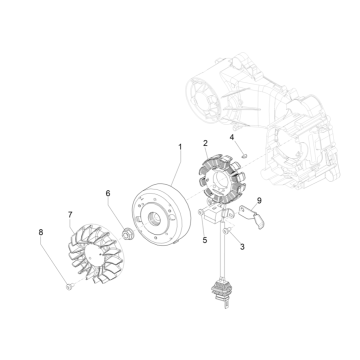 Volant magnétique 4 temps Piaggio Liberty 50 (IGET Euro 5)