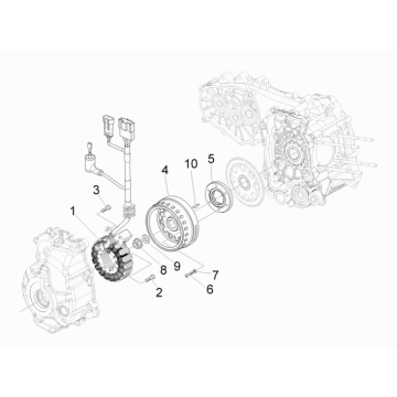 Volant moteur magnétique Piaggio MP3 300LT Sport 2009-2014