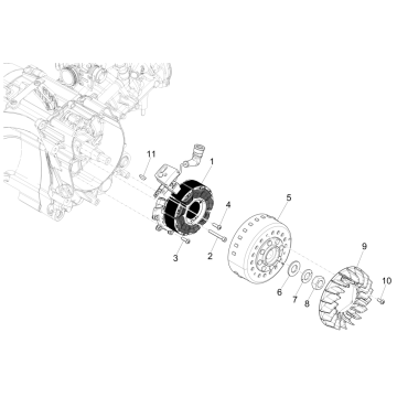 Allumage - Stator - Volant Vespa GTS 125 ie ABS Euro 4 2019