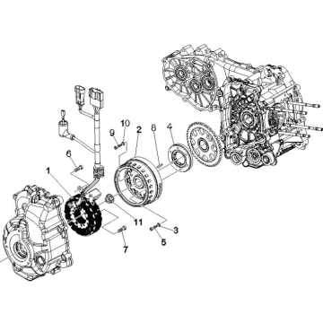 Allumage - Stator - Volant Vespa GTS 250 ie 2005-2009 (avec ABS)