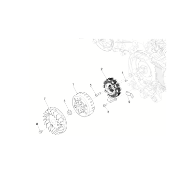 Allumage - Stator - Volant Vespa Sprint 50 4T IGET 3V AC Euro 5