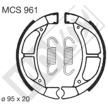 Kit de mâchoires de frein MBK/Yamaha 95x20