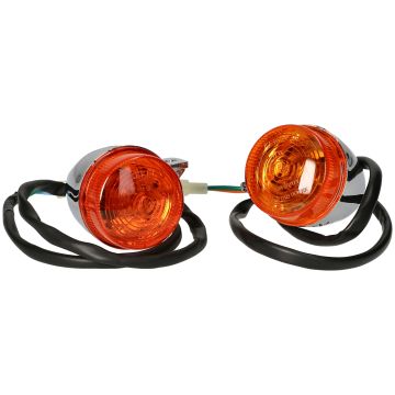 Jeu de feux clignotants AGM Grande Retro/Bella/Torino/Roma/Custom/Borsalino/Amaro/Classic/Aurorachrome cabochon orange avant gauche/droite