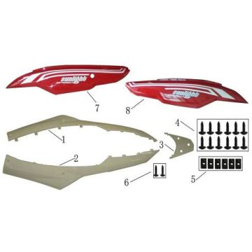 Jupe mi-longue AGM Fly blanche