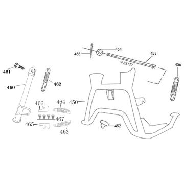 Béquille centrale Edwards Tomorrow Riva II noir