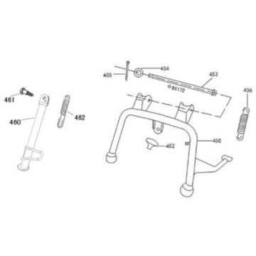 Béquille centrale Edwards Tomorrow Streetline blanche