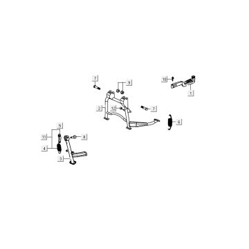 Béquille centraleKymco Delivery 4-temps blanc