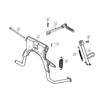 Médium Kymco ZX 2t ac argent-orange