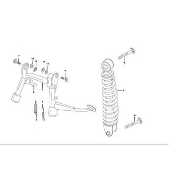 Béquille centrale 4 temps Rover Fun