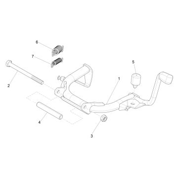 Béquille centrale Vespa Sprint 125 3V ie ABS Euro 5 2021