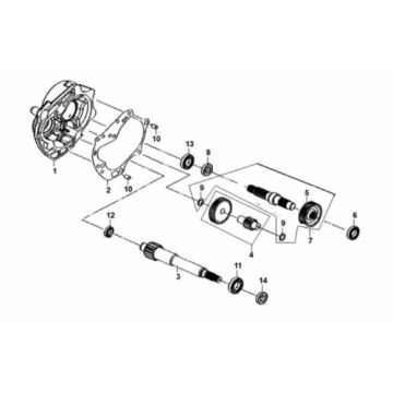 Mission case-drive shaft Sym Crox 50 E5