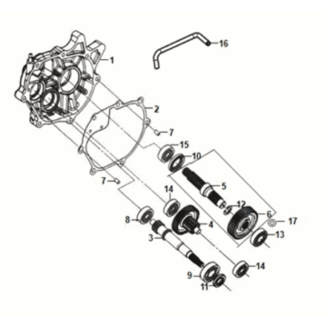 Mission case-drive shaft Sym Jet 14 125I AC E5 2021-2024