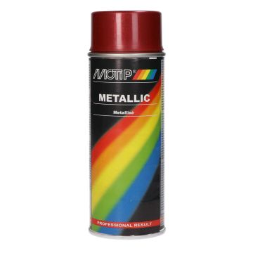 Bombe aérosol rouge métallisé 400 ml Motip
