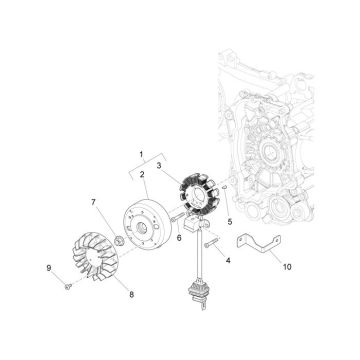 Allumage - Stator - Volant Piaggio New Fly 50 4T 4V AC