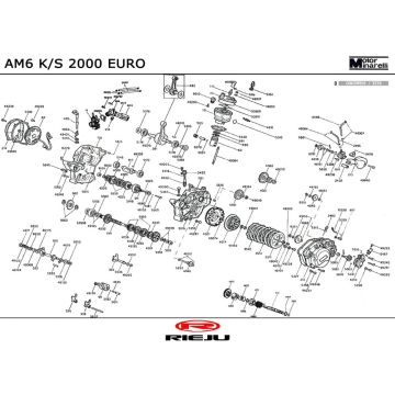 Motor Rieju Spike gris 2003 2 temps