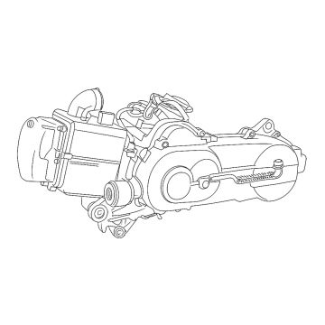 Bloc moteur complet AGM VX 50i 4T AC