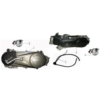 Bloc moteur China Touring rouge