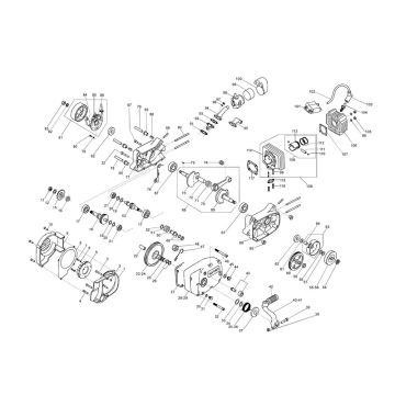 Les pièces du moteur Beta Cyclo 25km noir 2007 2 temps 25
