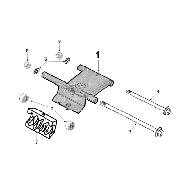 Suspension moteur Peugeot Ludix 14 noir