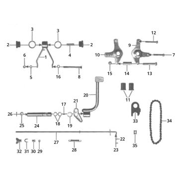 Chaîne de moteur à suspension Zundapp GTS 50 517-40L5