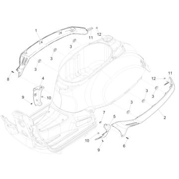 Bulles moteur GTS 125 IU jaune citron 928/A
