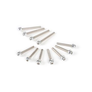 Jeu vis/boulon couvercle de carter BGM Style Peugeot (vertical) argent Speedfight1 50cc AC,Speedfight2 50cc AC,TKR50,Trekker50,Vivacity50,Elyseo50,Squab50,SV50,Zenith50,Buxy50,Elystar50,Looxor50,Speedake