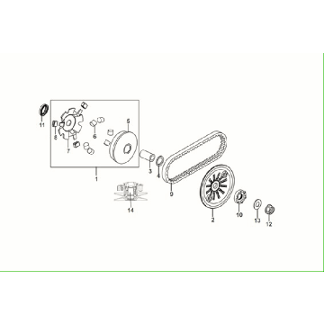 Variateur - courroie trapézoïdale Sym Fiddle ll Euro 5