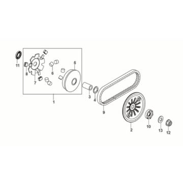 Movable Drive Face Assy Sym Orbit III 125I E5