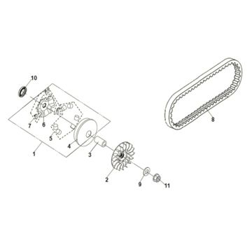 Movable drive face assy Sym Symphony ST 125i LC E5