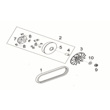 Movable drive face Sym Joymax Z 125i E5 2022