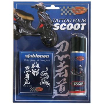 Bombe aérosol (Tattoo your scooter) robuste blanc brillant 50 ml Motip