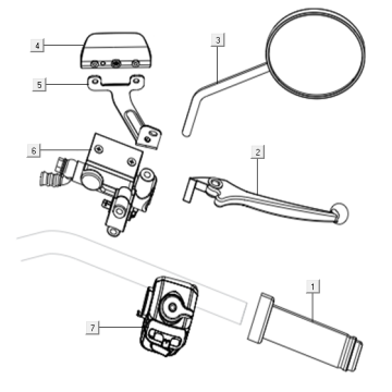 Commutateur de rétroviseur droit Niu N-pro