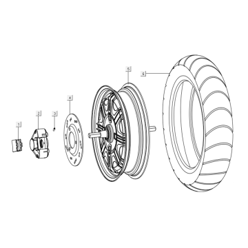 Roue arrière - moteur Niu n-Pro