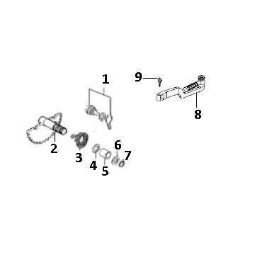 Pièces Kickstarter GY6 10/12 pouces (EURO4 ; après 2018)-Kickstarter delen GY6 10 / 12 inch (EURO4 na 2018) e tm k