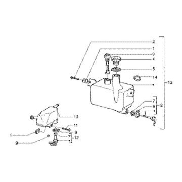 Réservoir de mélange d'huile Gilera Runner 180cc FXR 2 temps