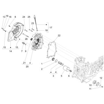 Filtre à huile Vespa Sprint 125 4T 3V IE ABS E5 2021 (EMEA)