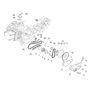 Pompe à huile 4 temps Piaggio Liberty 50 (IGET Euro 5)