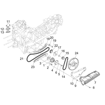 Pompe à huile Piaggio MP3 300LT Sport 2009-2014