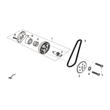 Pompe à huile/pompe à huile à courroie américaine Sym Joymax 125I ABS