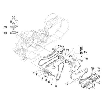 Pompe à huile Vespa Lx 45km 4 temps 4 soupapes