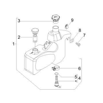 Réservoir d'huile Piaggio Fly 2 temps
