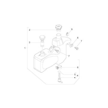 Réservoir d'huile Piaggio Zip 2000 2 temps AC