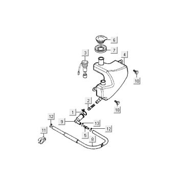 Réservoir d'huile Kymco Super9 2t lc om noir mat-argent